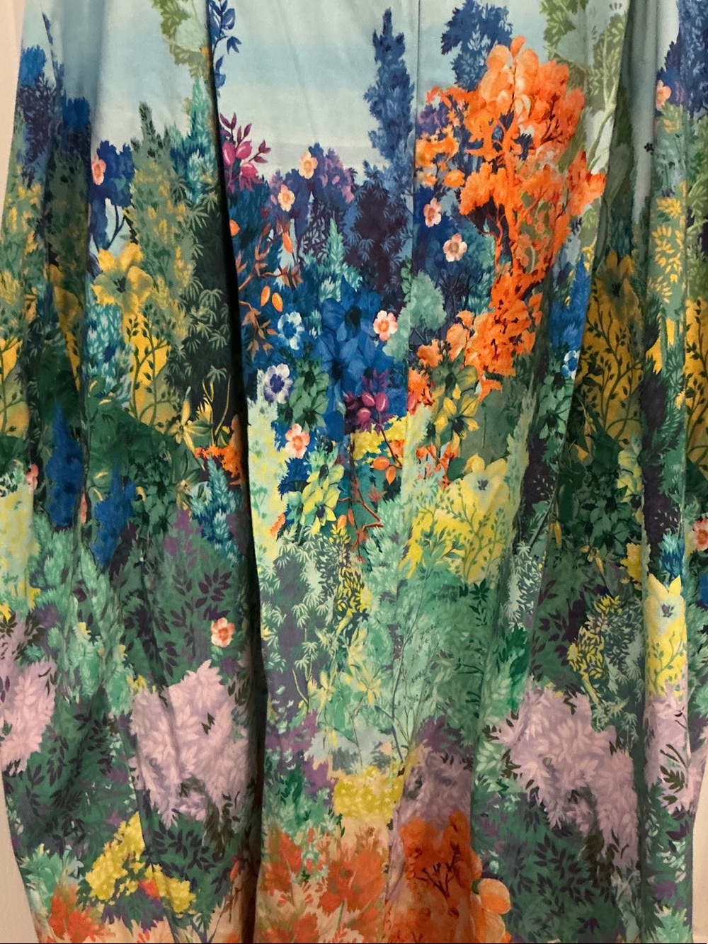 Anthropologie Light Blue Floral Print Midi Dress - Picture 7 of 7